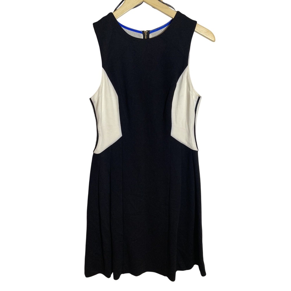 Vince Camuto Color Block Dress Sleeveless Party‎ Cocktail Black White 6